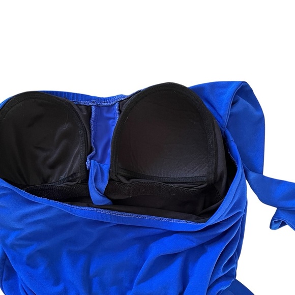 Women’s One Piece Blue Swimsuit Size Large - Picture 6 of 8